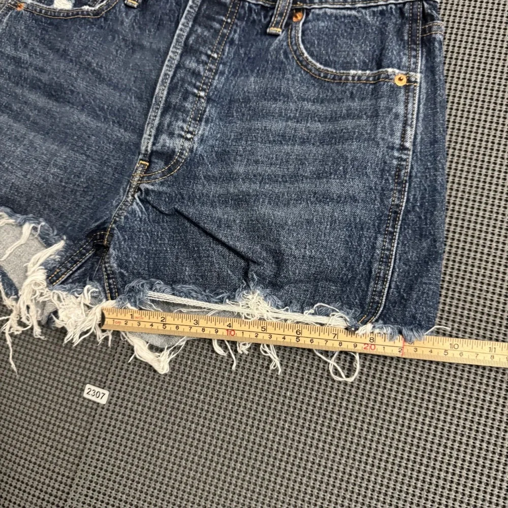 Gap Denim Cheeky Short High Rise Dark Wash Button Fly Frayed Hem Size 27 4R